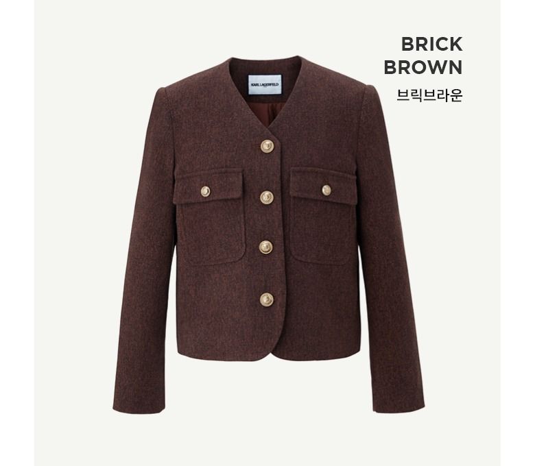 [론칭가99,000원▼] 칼라거펠트 23FW 블랑쉬 칼라리스 자켓